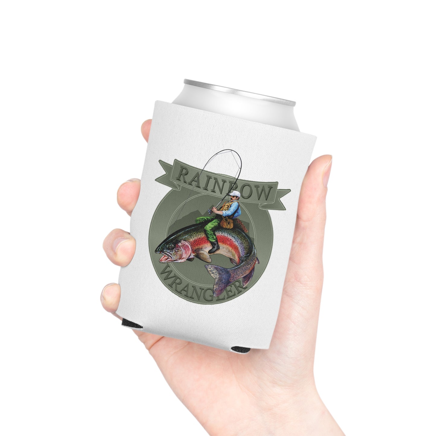 Rainbow Wrangler, Silver Banner - Can Cooler