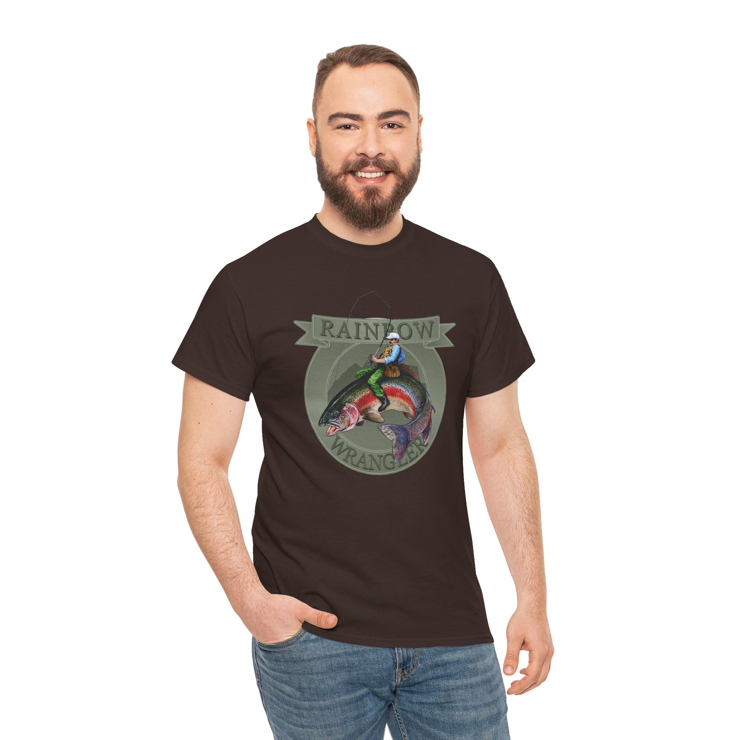 Rainbow Trout Wrangler Silver - Fishing T-Shirt - Wyatt Harper