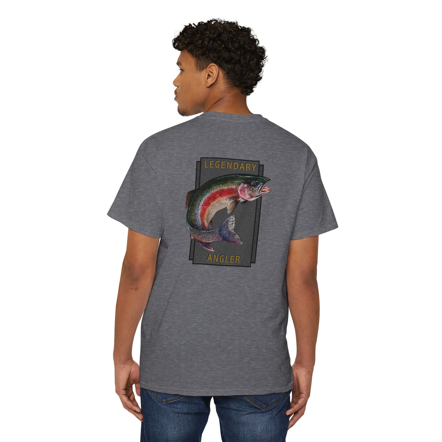 Rainbow Trout Legendary Angler - Pocket T-Shirt - Wyatt Harper