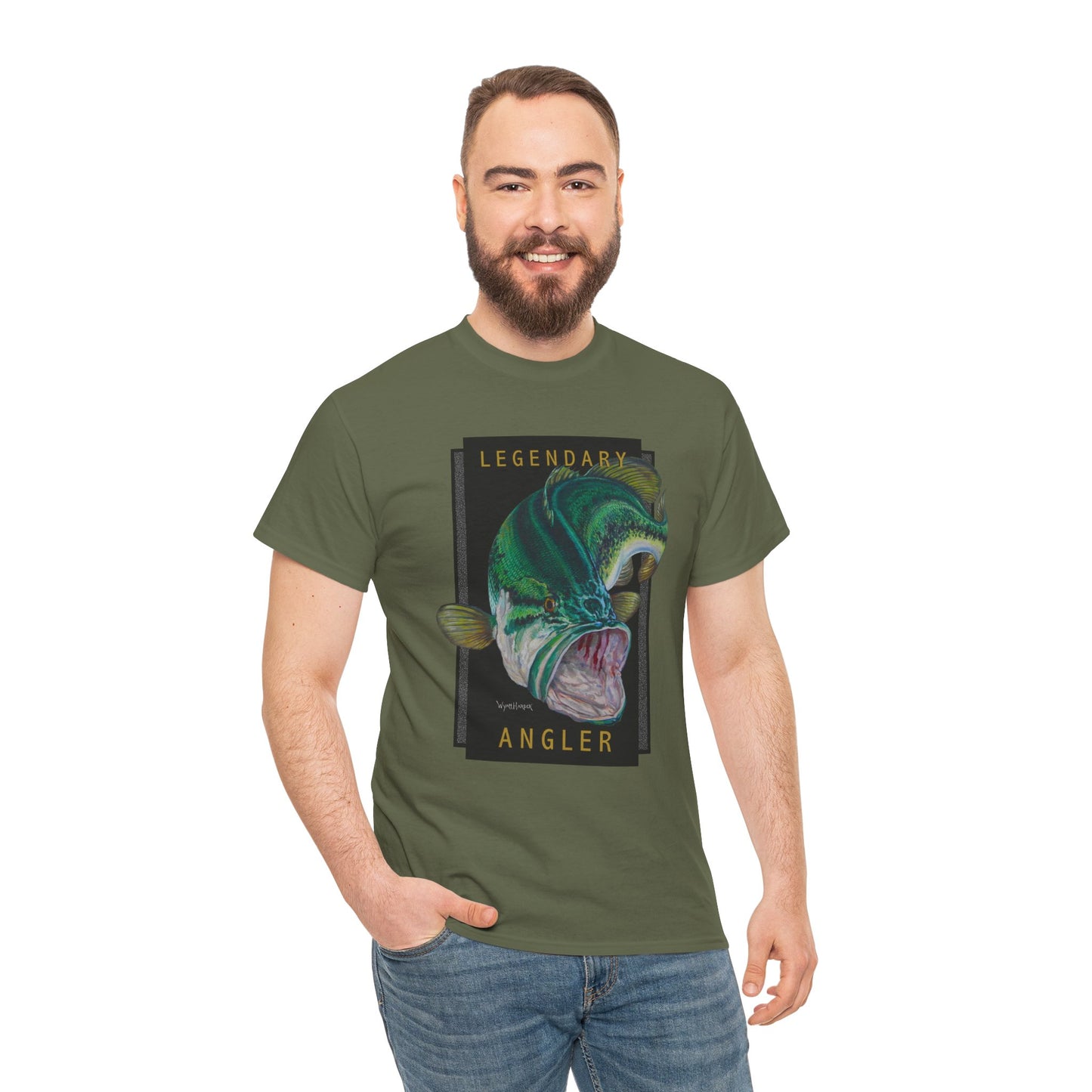 Legendary Angler Bass - Fishing T-Shirt - Wyatt Harper