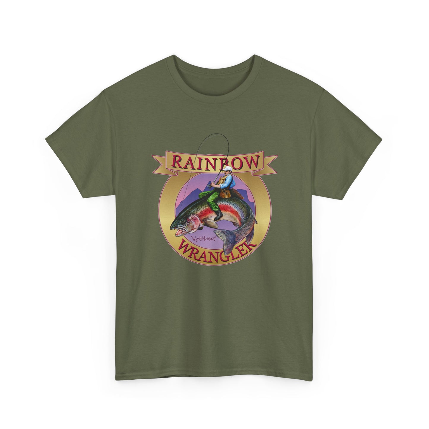 Rainbow Wrangler Gold - Fishing T-Shirt - Wyatt Harper