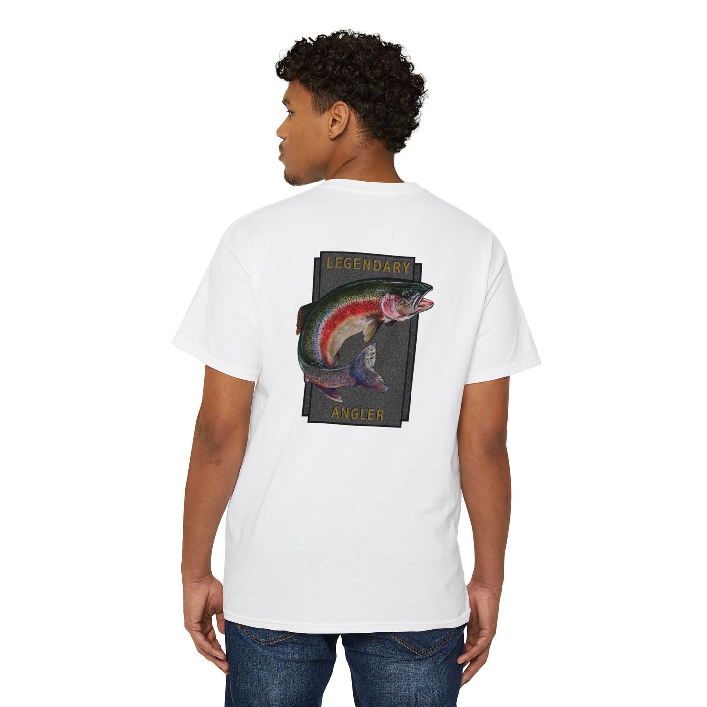 Rainbow Trout Legendary Angler - Pocket T-Shirt - Wyatt Harper
