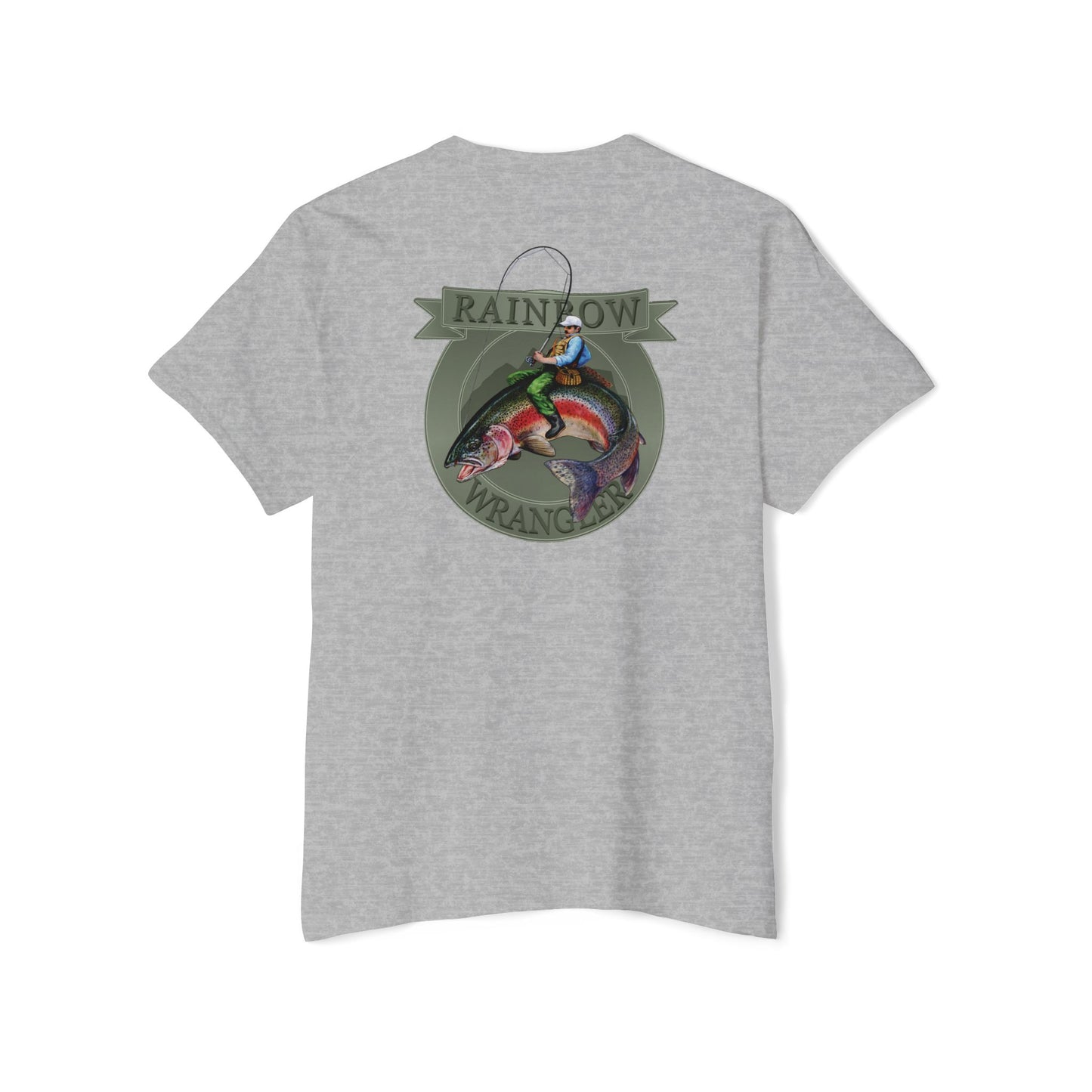 Rainbow Trout Wrangler Silver - Pocket T-Shirt - Wyatt Harper