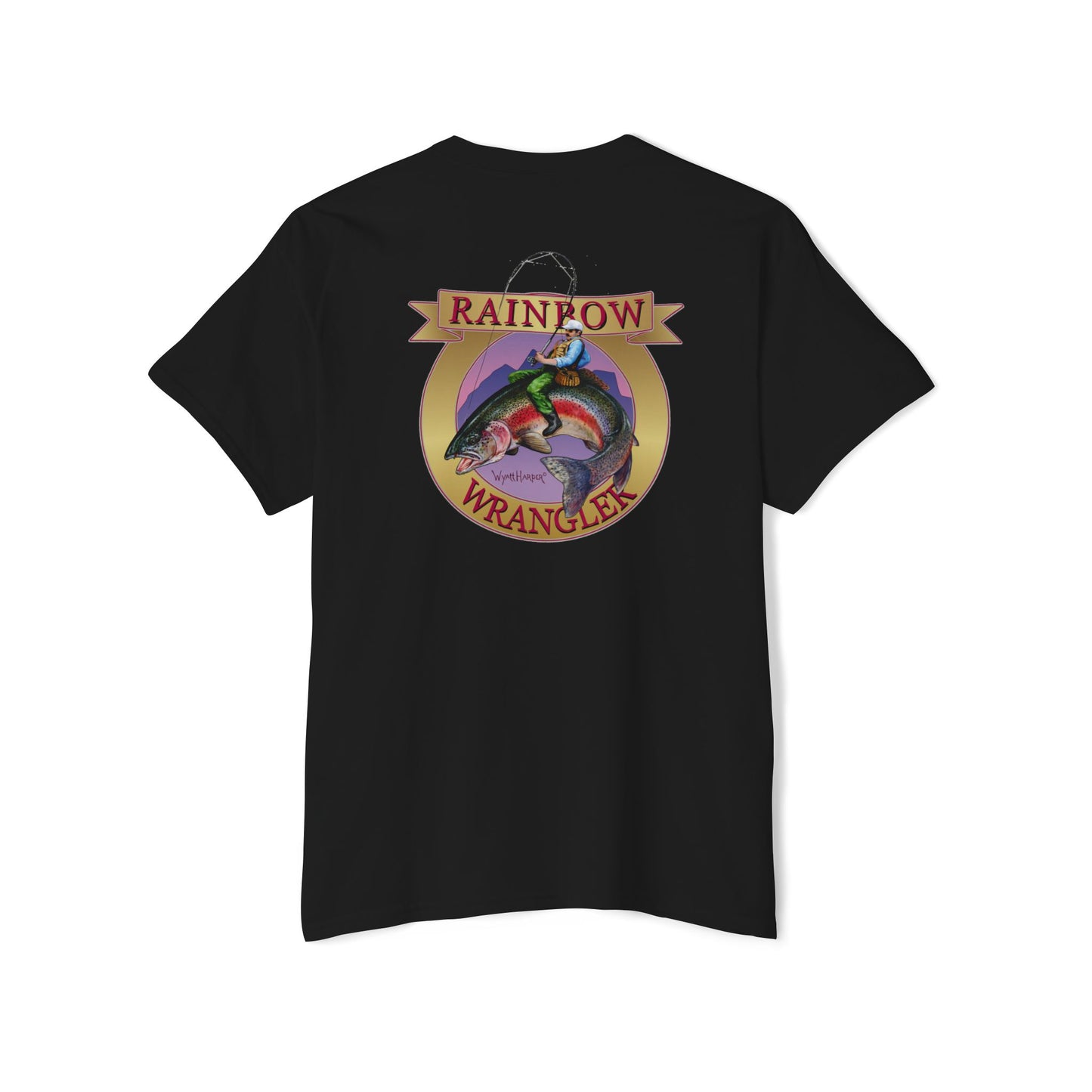 Rainbow Trout Wrangler Gold - Pocket T-Shirt - Wyatt Harper