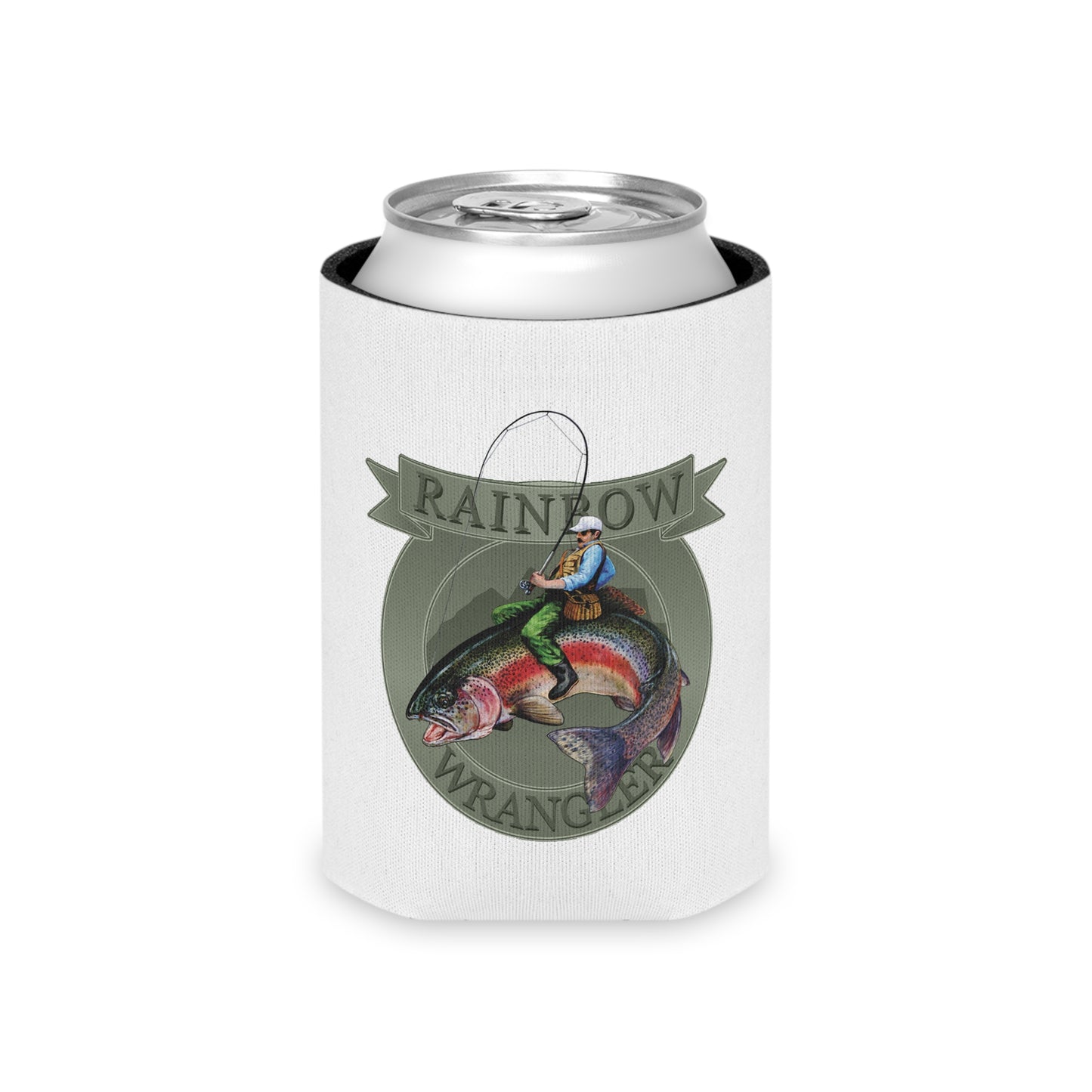 Rainbow Wrangler, Silver Banner - Can Cooler