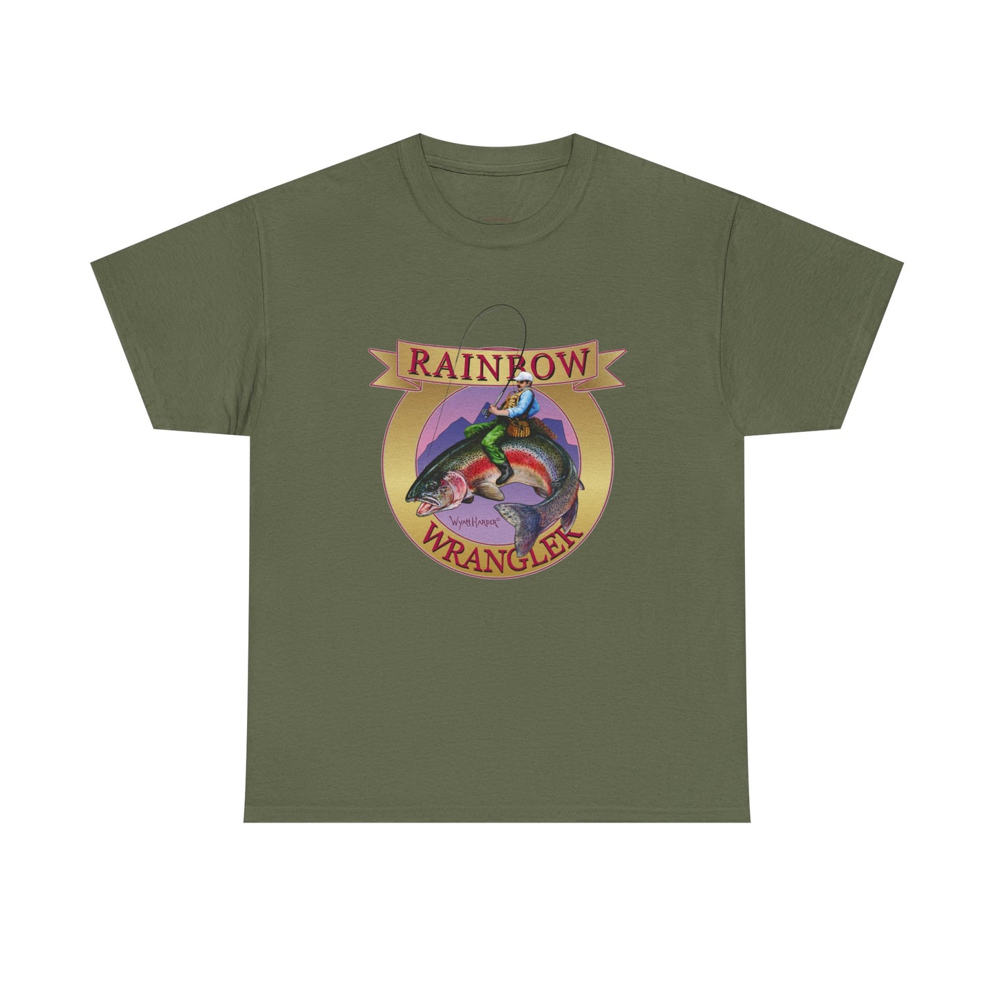 Rainbow Wrangler Gold - Fishing T-Shirt - Wyatt Harper