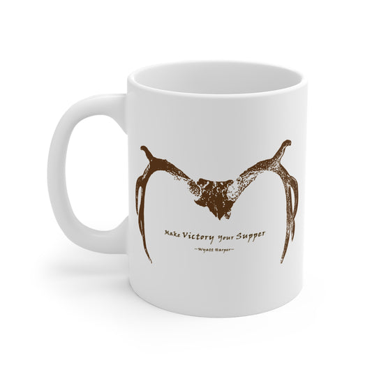 Make Victory Your Supper Antlers - Mug - Wyatt Harper