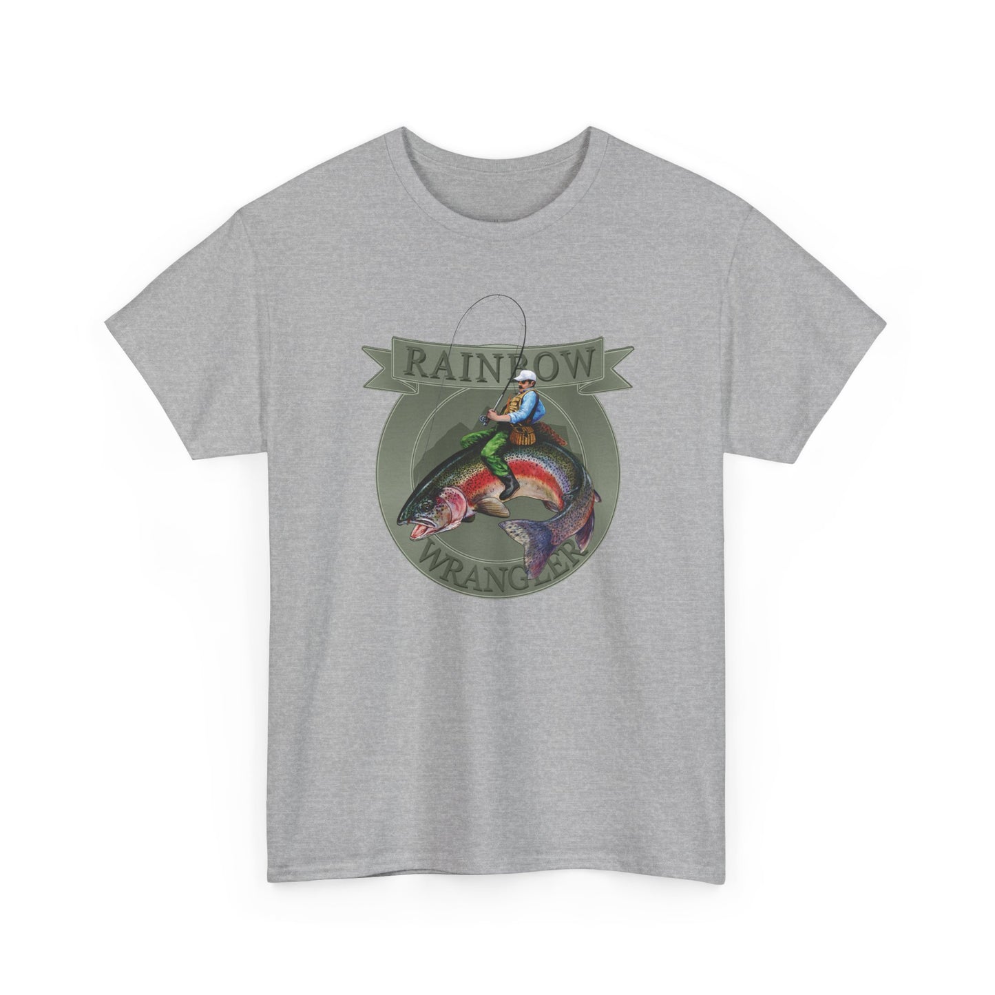 Rainbow Trout Wrangler Silver - Fishing T-Shirt - Wyatt Harper