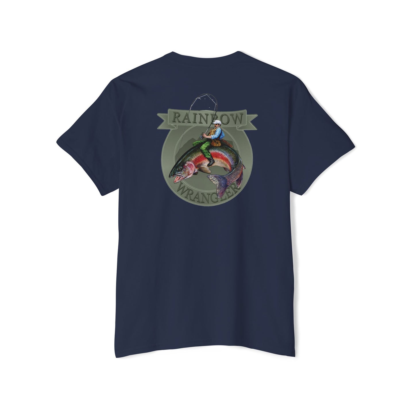Rainbow Trout Wrangler Silver - Pocket T-Shirt - Wyatt Harper
