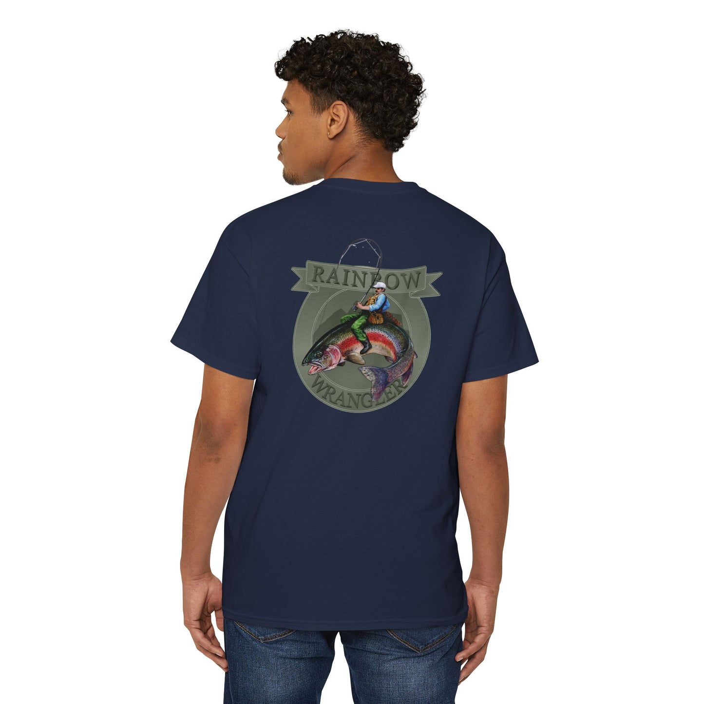 Rainbow Trout Wrangler Silver - Pocket T-Shirt - Wyatt Harper