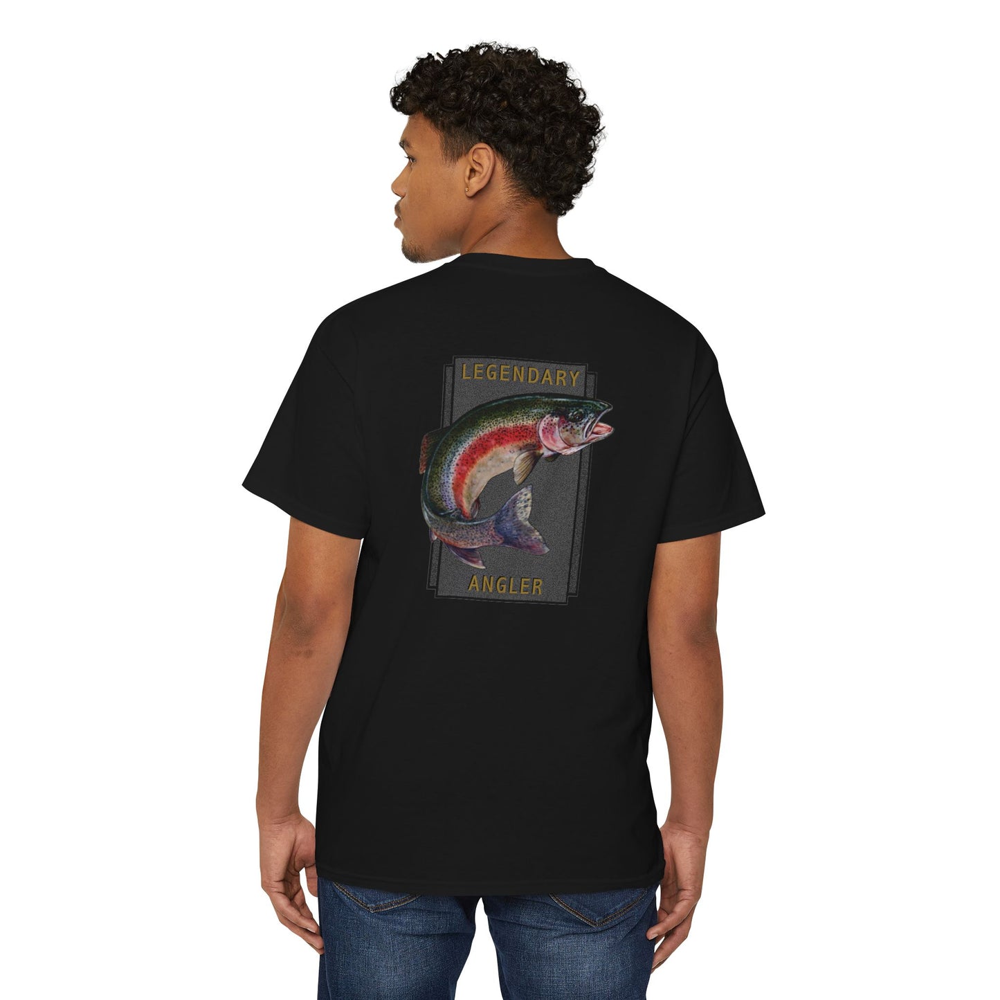 Rainbow Trout Legendary Angler - Pocket T-Shirt - Wyatt Harper