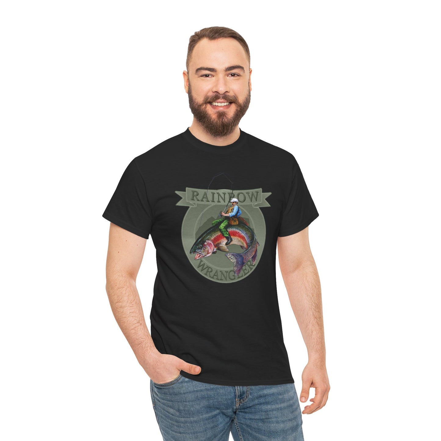 Rainbow Trout Wrangler Silver - Fishing T-Shirt - Wyatt Harper
