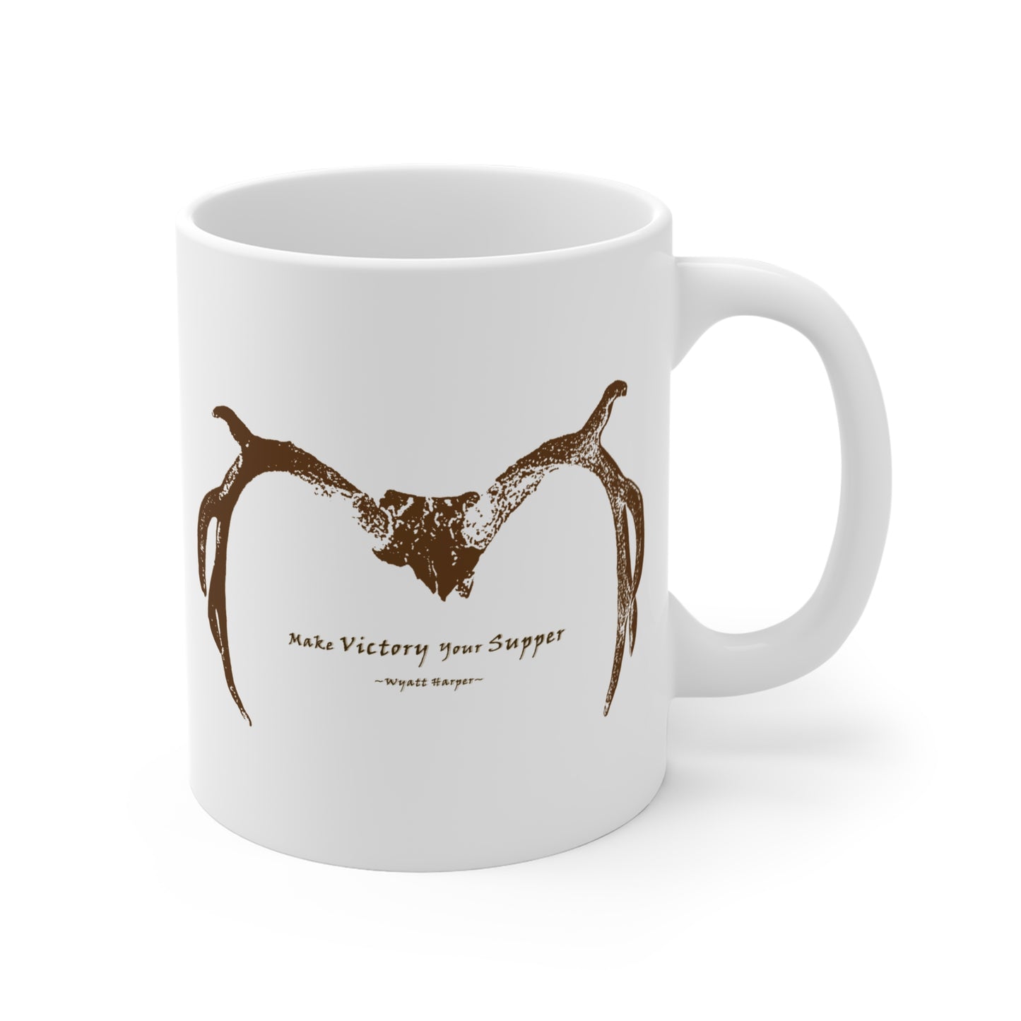 Make Victory Your Supper Antlers - Mug - Wyatt Harper