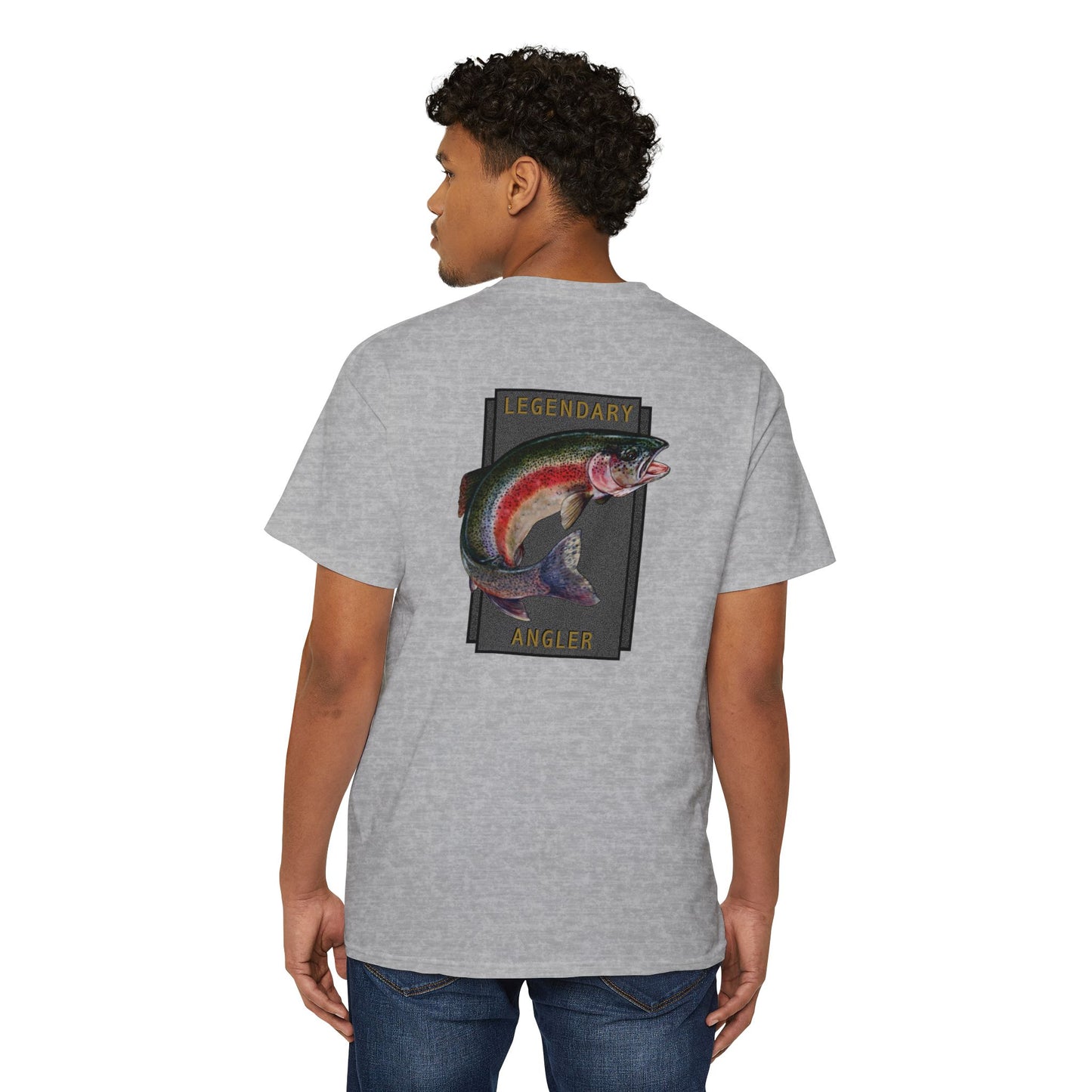 Rainbow Trout Legendary Angler - Pocket T-Shirt - Wyatt Harper