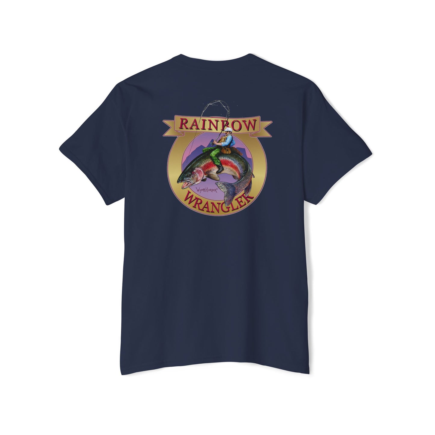 Rainbow Trout Wrangler Gold - Pocket T-Shirt - Wyatt Harper