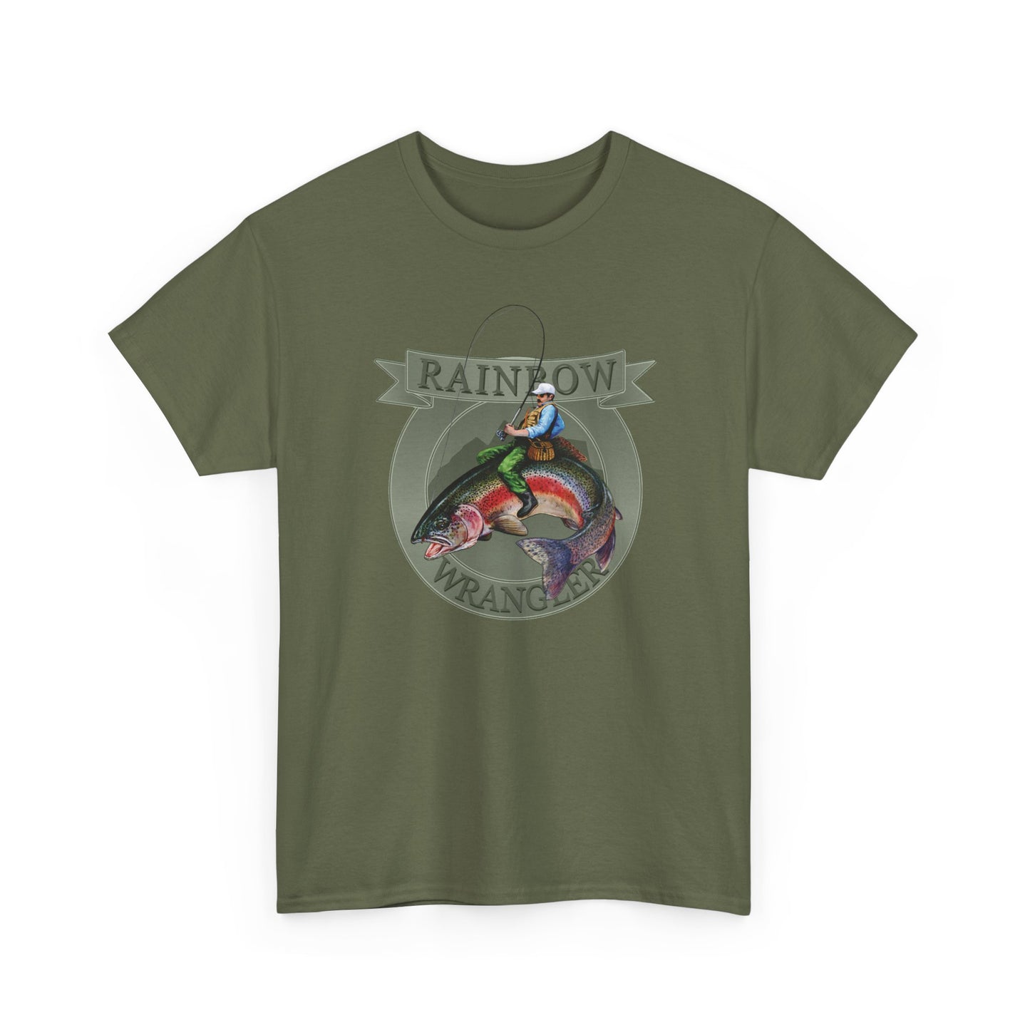 Rainbow Trout Wrangler Silver - Fishing T-Shirt - Wyatt Harper