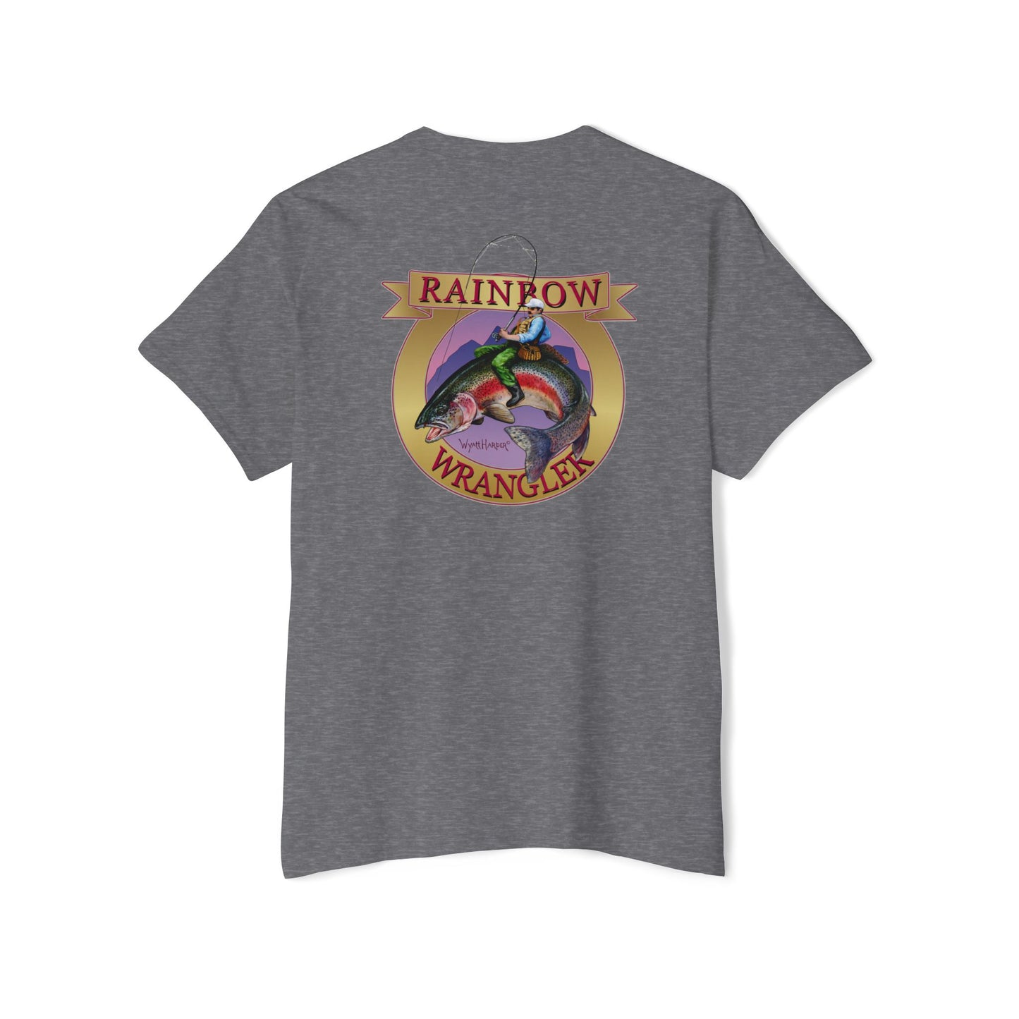 Rainbow Trout Wrangler Gold - Pocket T-Shirt - Wyatt Harper